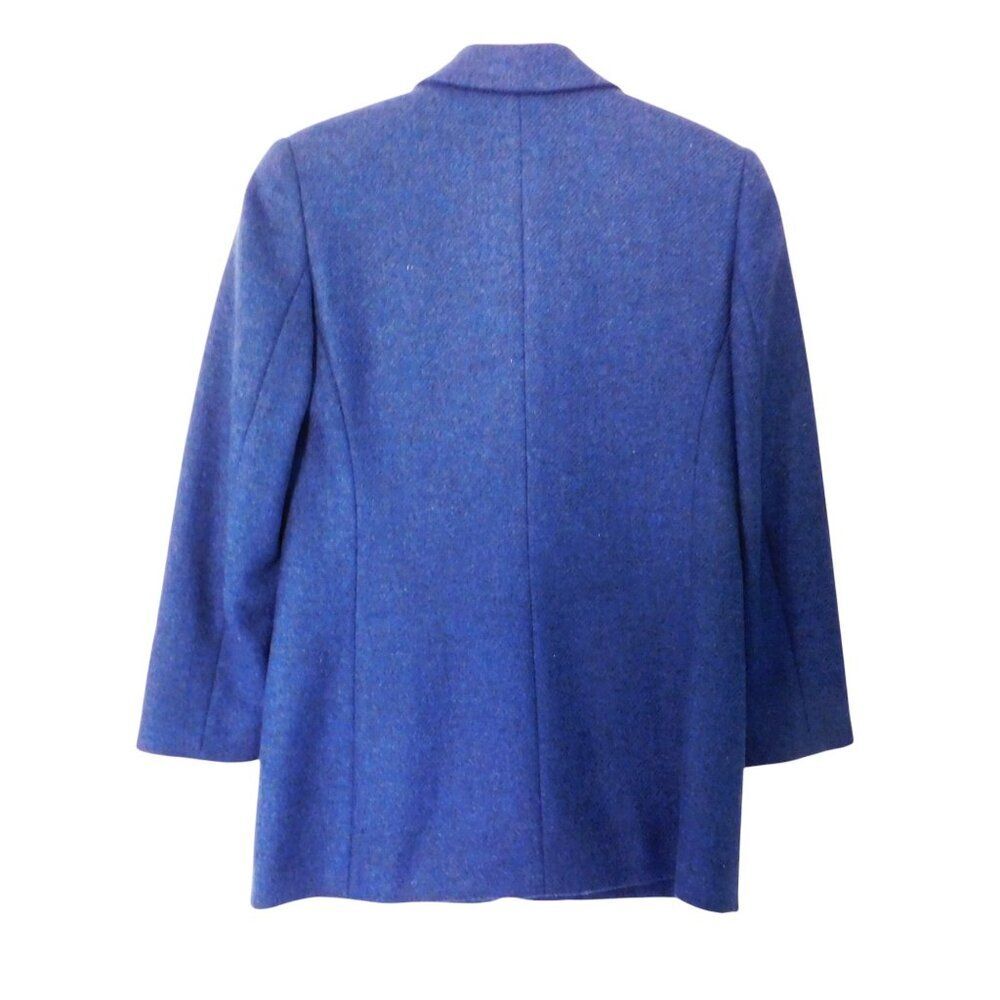Talbots Womens Wool Blazer Blue‎ Made in Italy Lined Career Size 6 Oversized - Picture 5 of 6